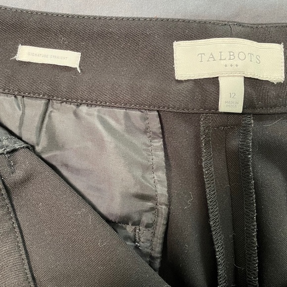 Talbots Bundle of Two Pair Signature Straight Size 12P Trousers in Black & Camel - Picture 5 of 6